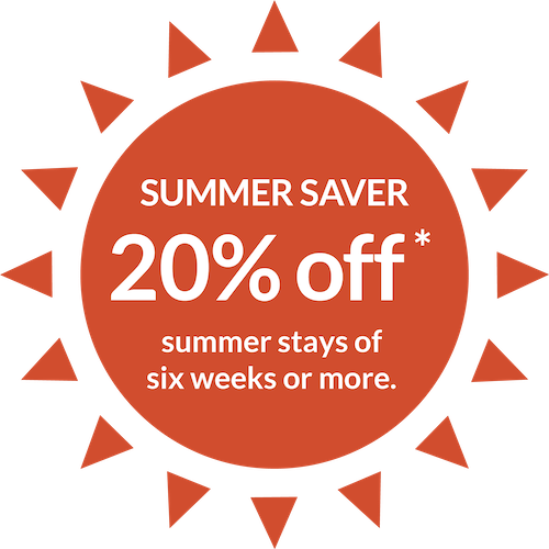 20% Off when you stay for 6 or more weeks