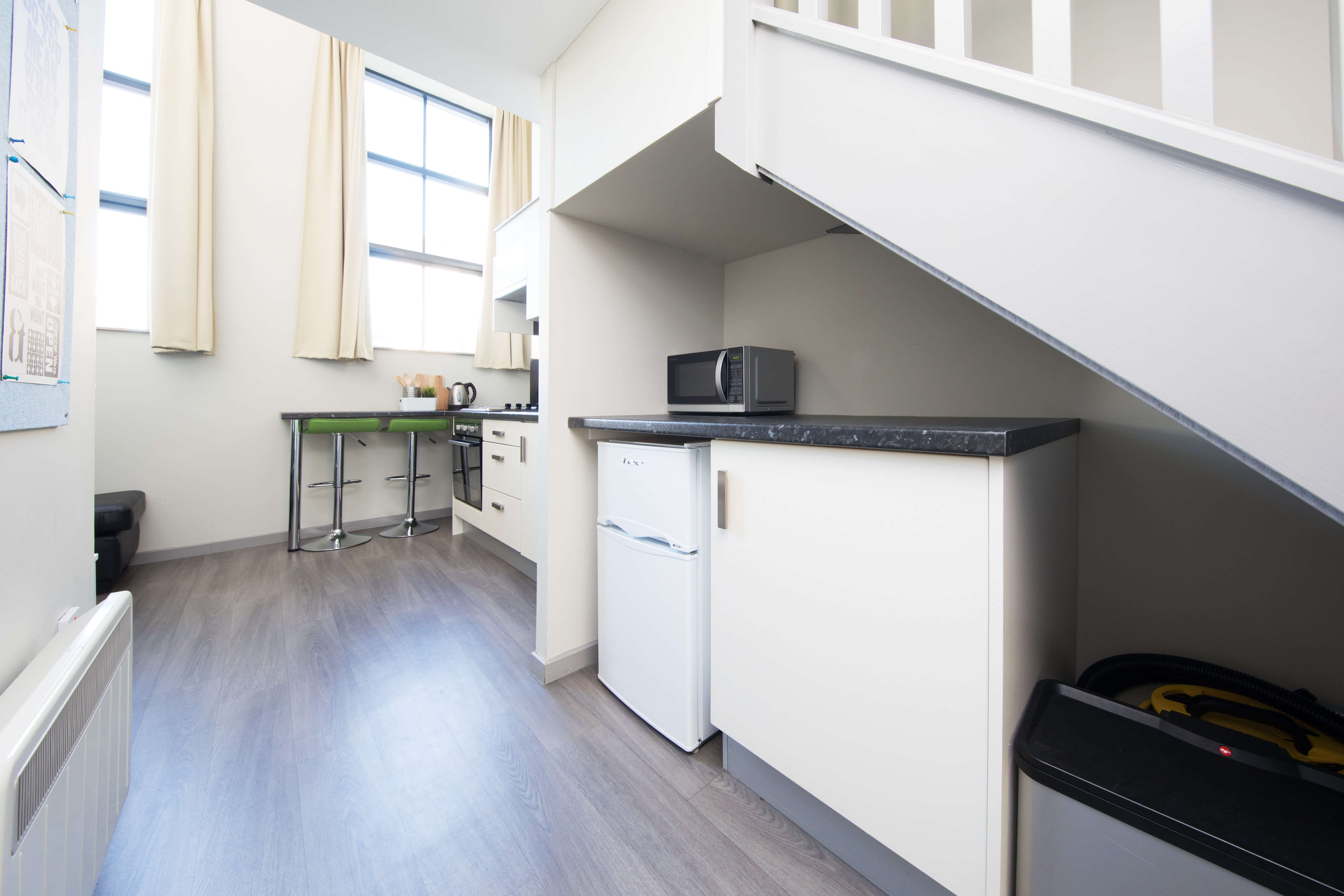 Kitchen in a studio room