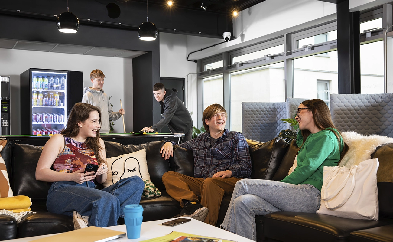 Students in the common room
