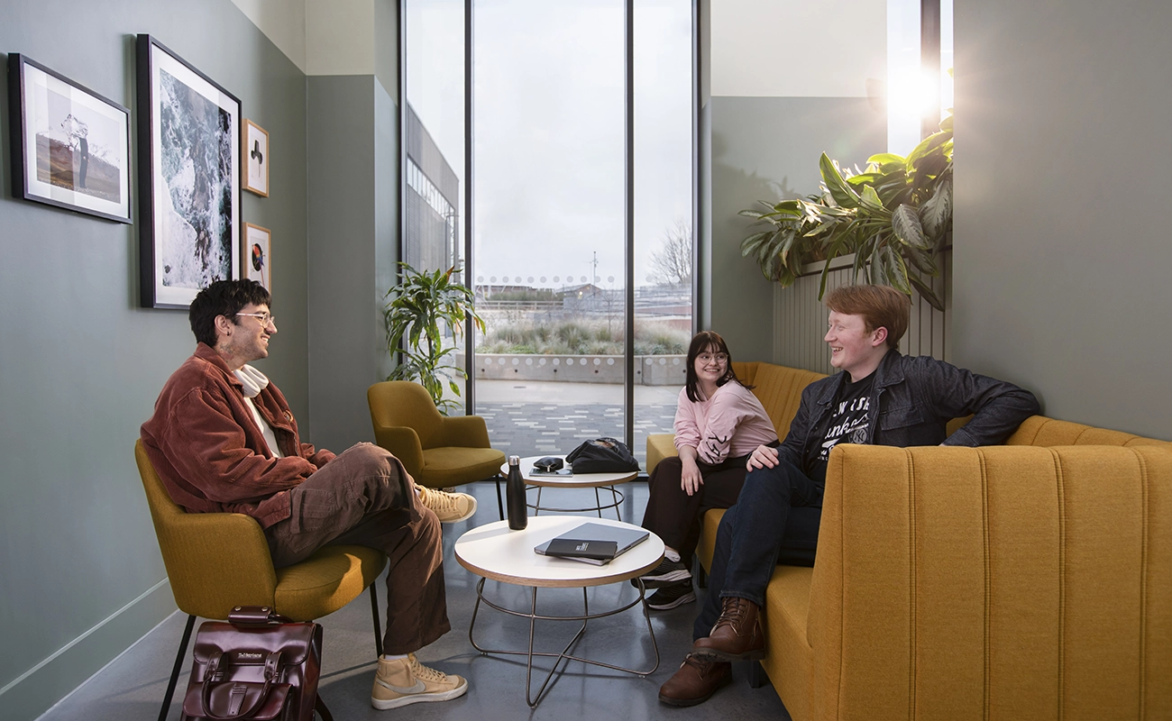 Students in the ground floor study area