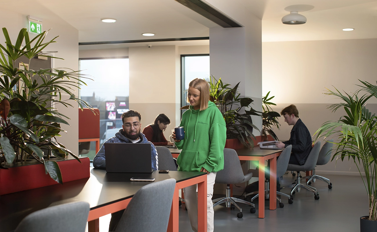 Students in the study room