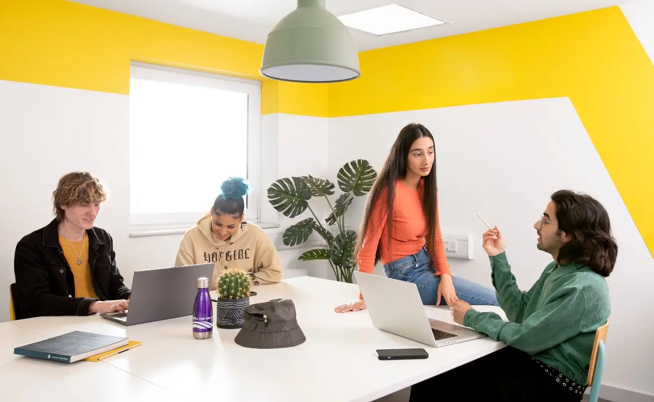 Students in the study area