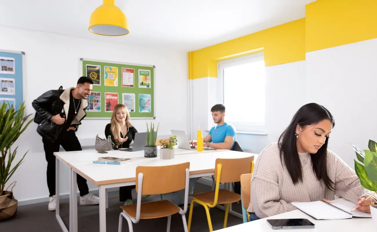 Students in the study area