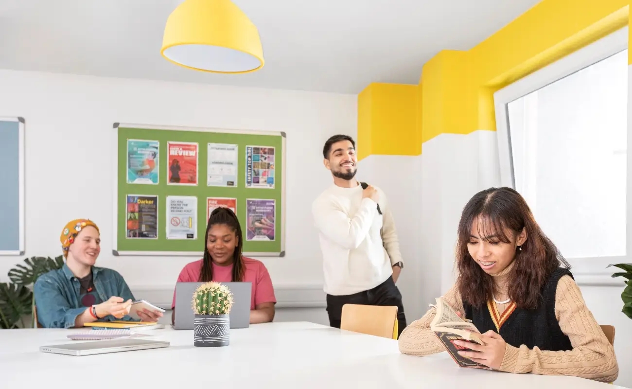 Students in the study area