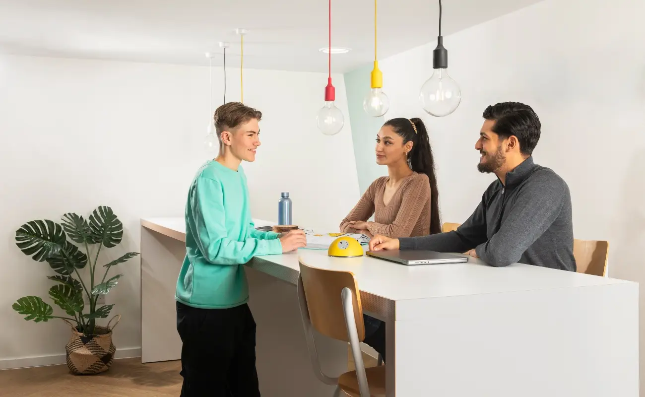 Students in the study area