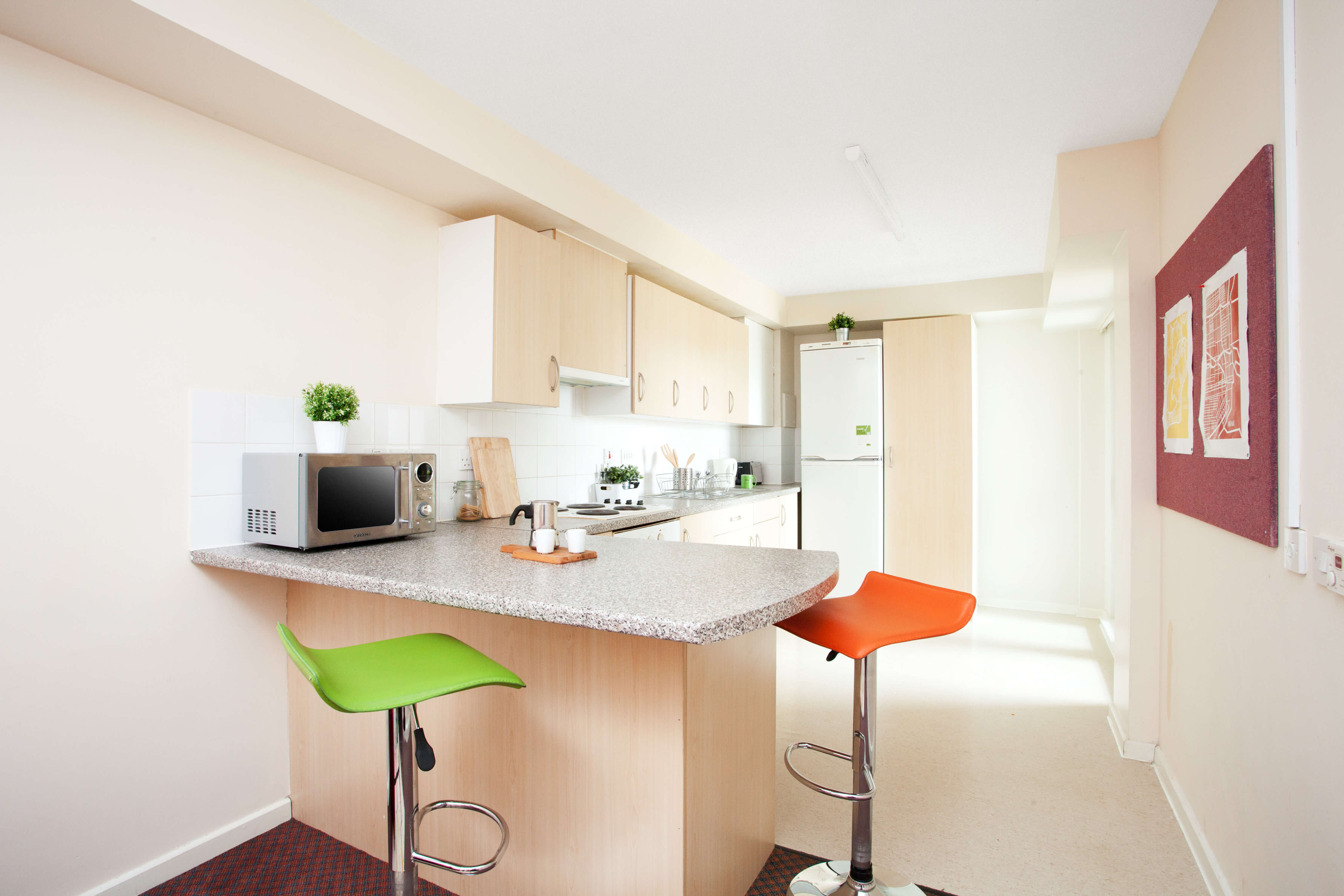 Breakfast bar in a kitchen