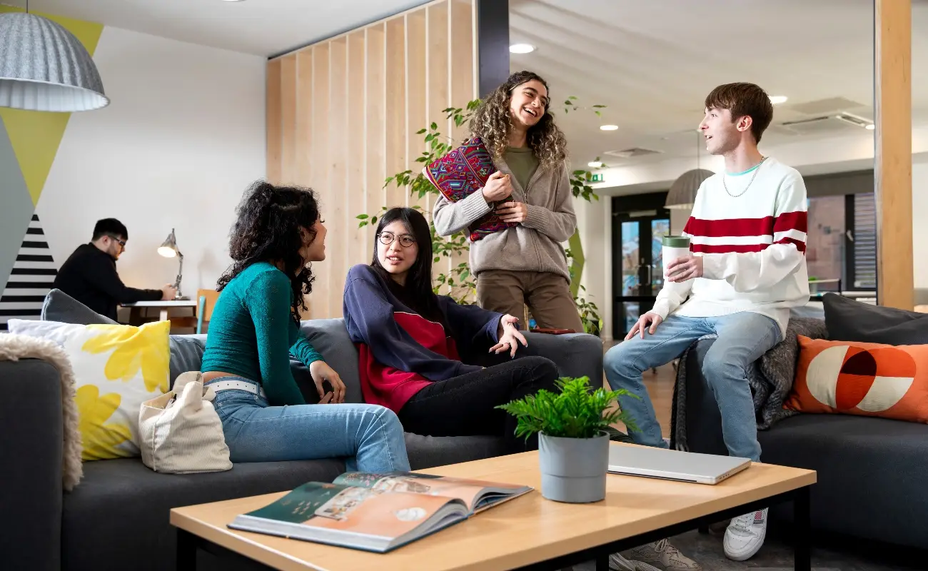 Students in the common room