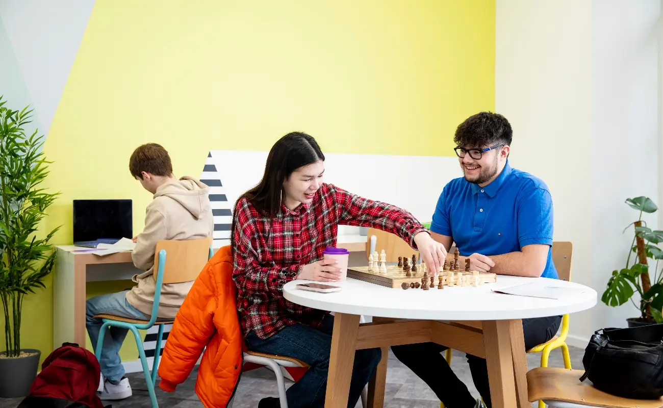 Students in the study area