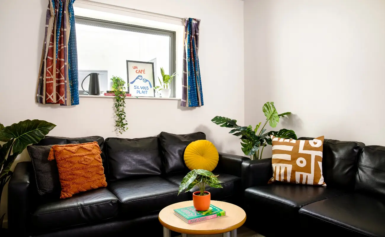 Seating area in shared kitchen