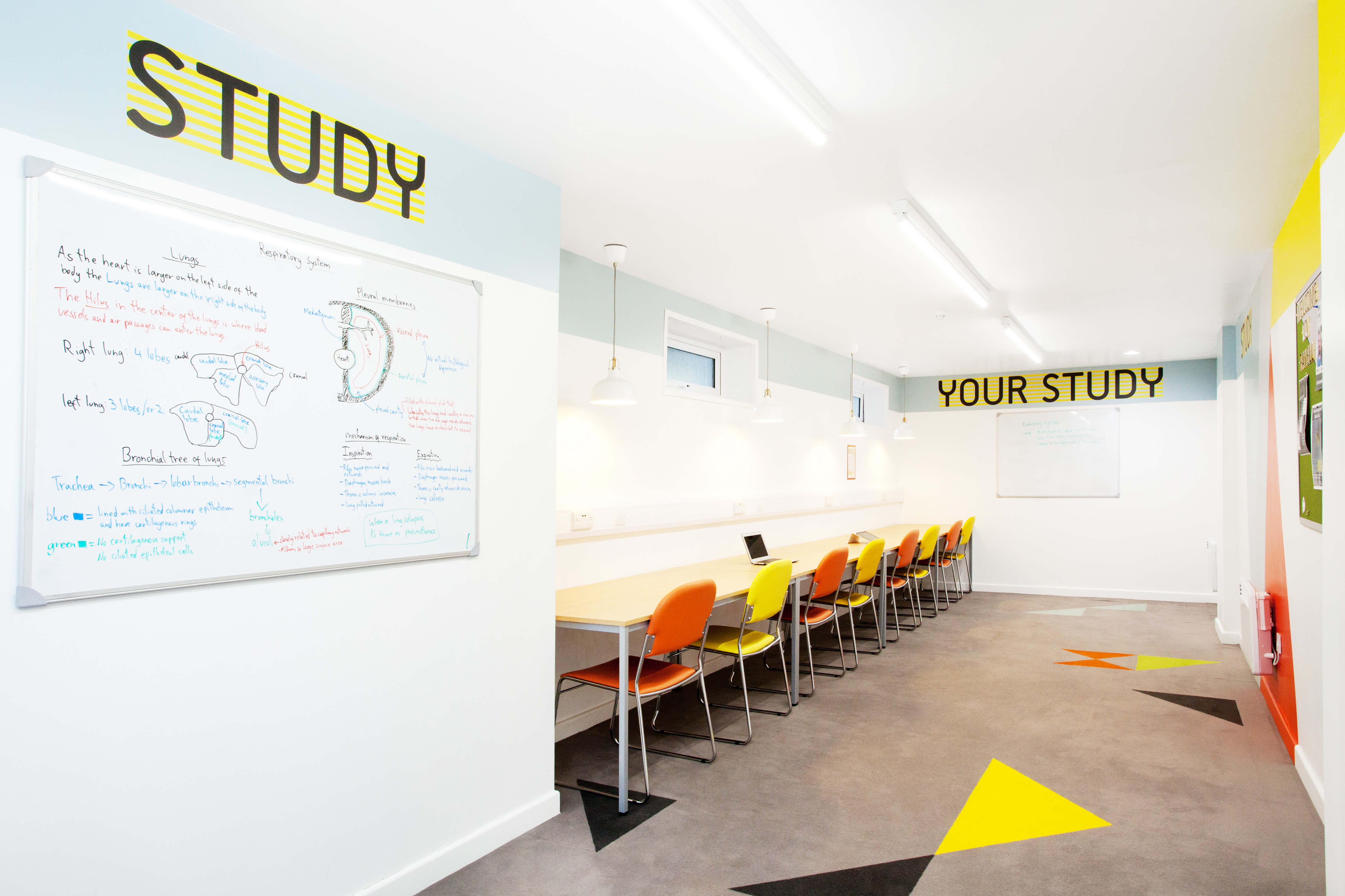 Study room with table and chairs