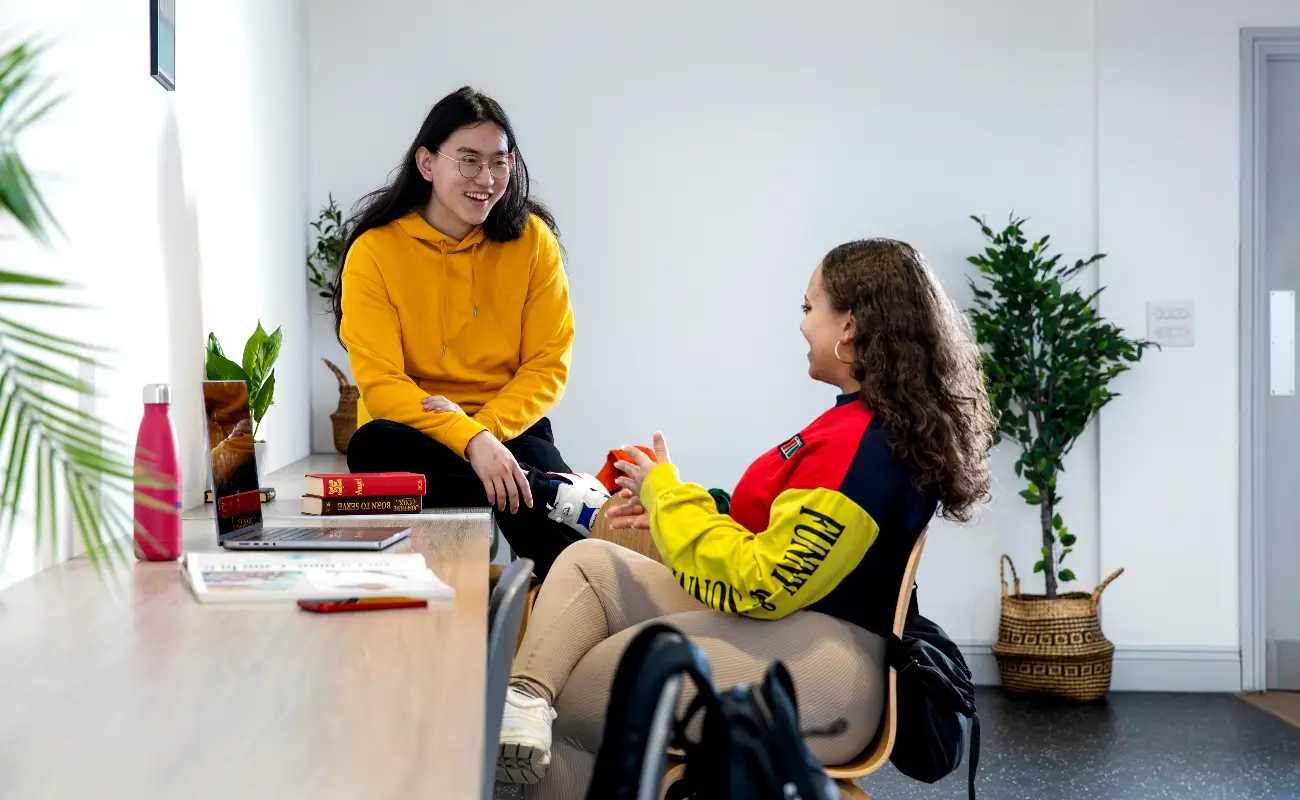 Students in the study area