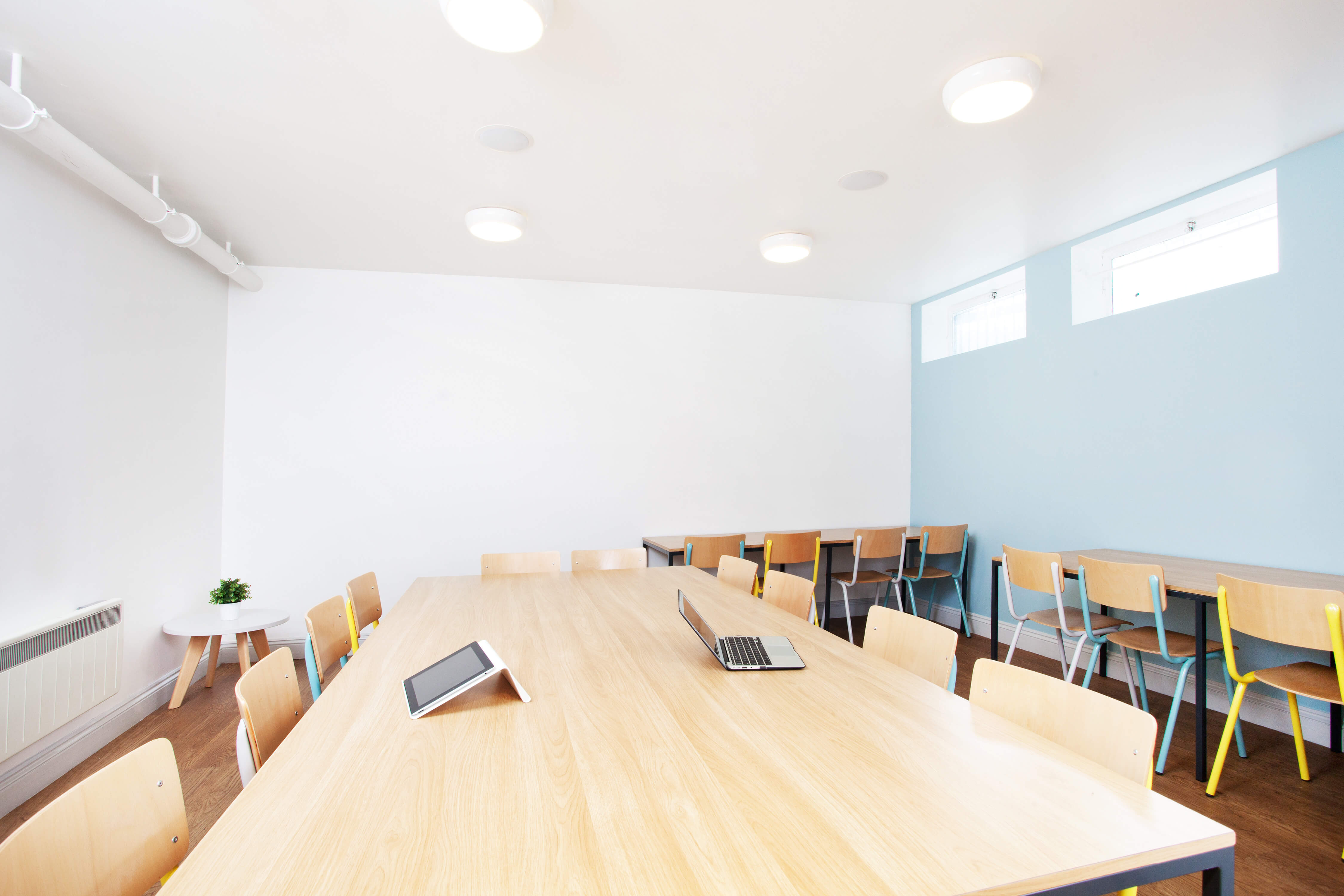 Study room tables and chairs