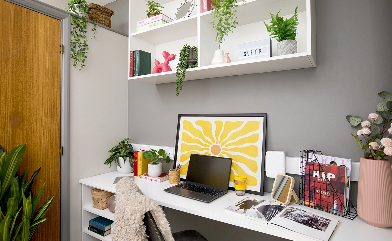 Study space in a Non Ensuite Classic room