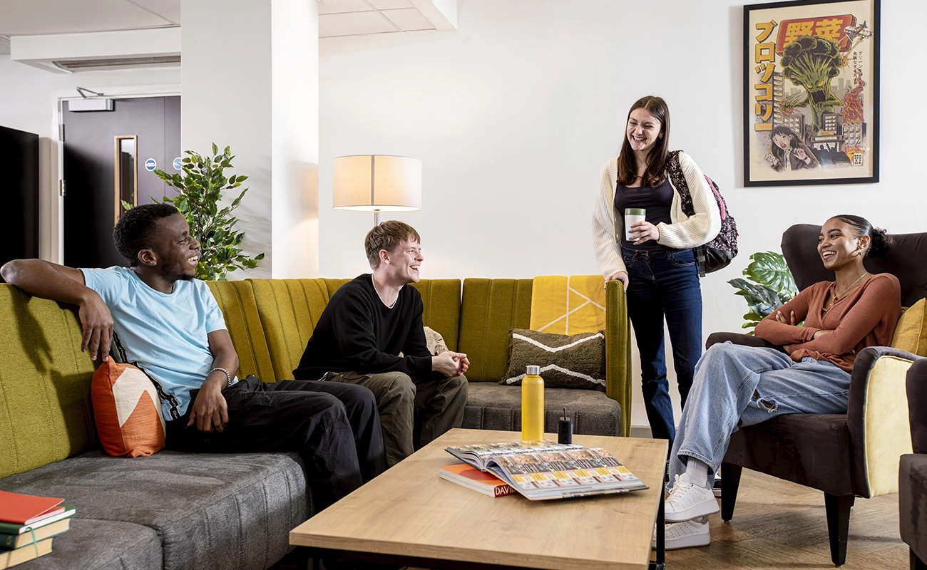 Students in the common room