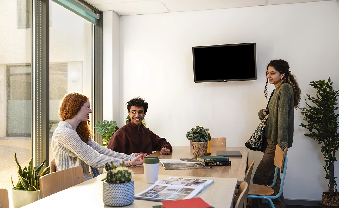 Students using the study room