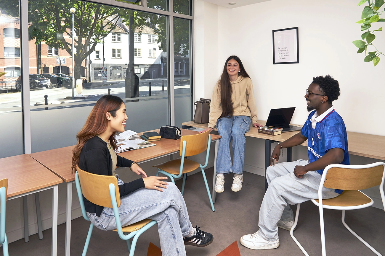 Students in the study area