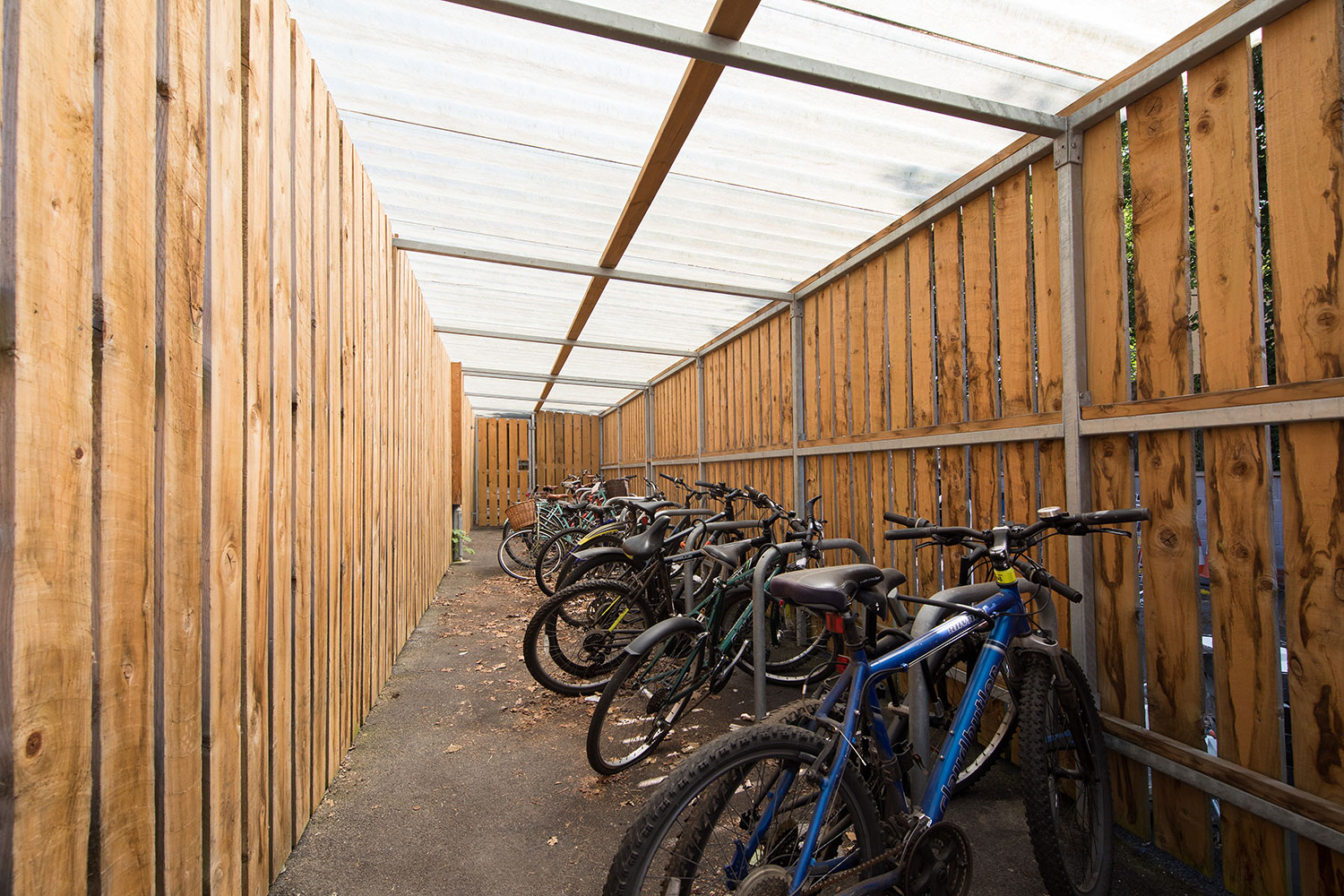 Bike storage at Blackweir Lodge