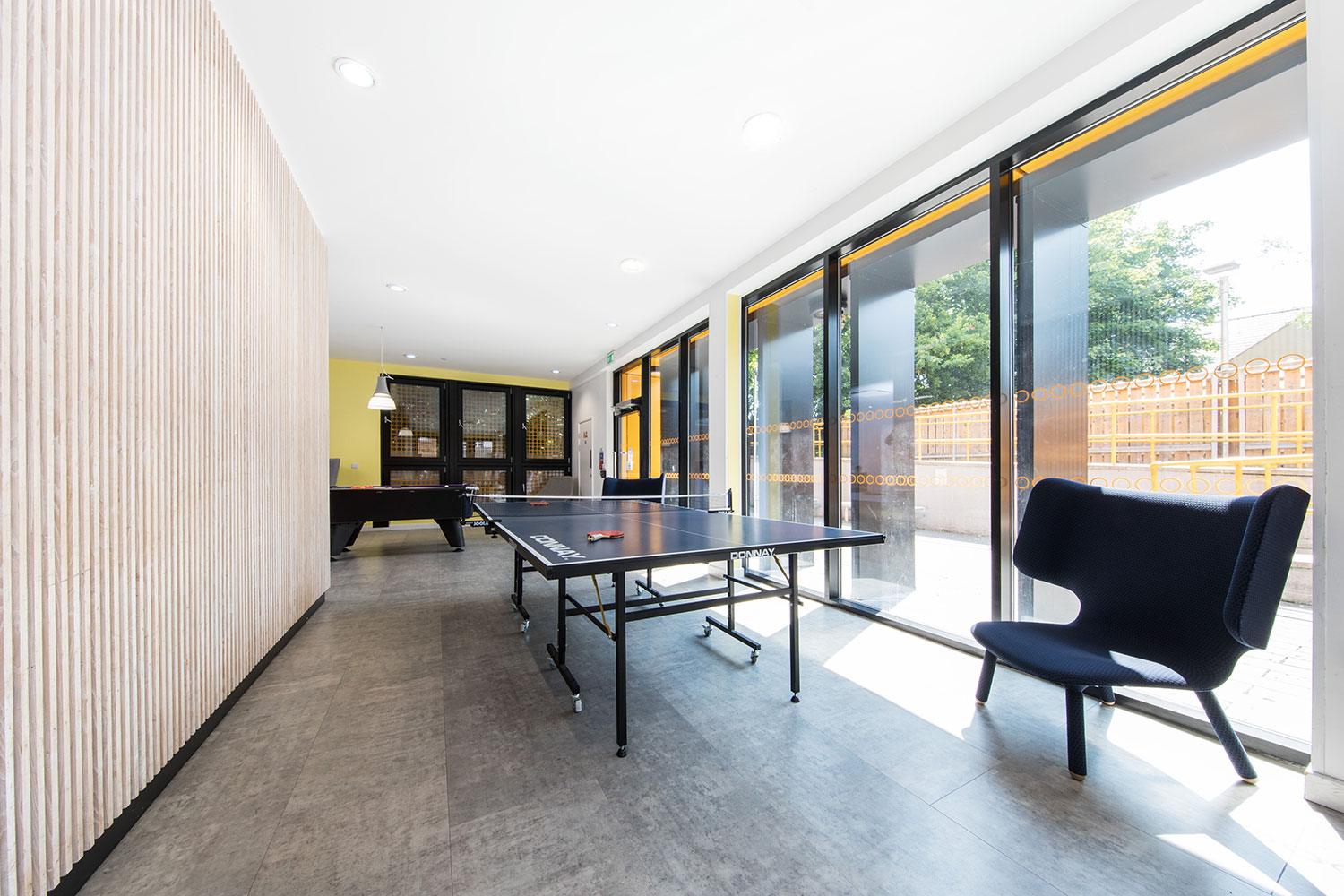 Common room at Blackweir Lodge