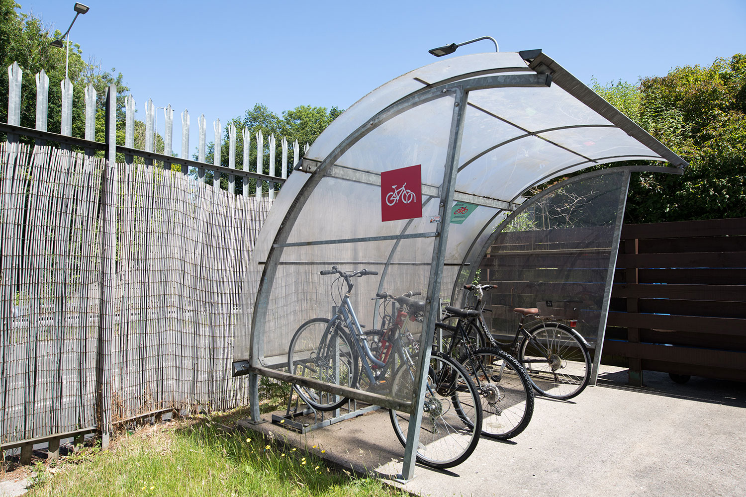 Bike storage area at Clodien House
