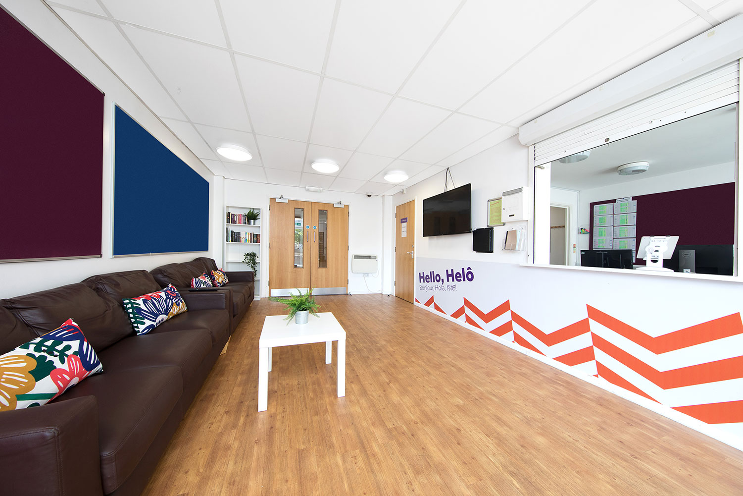 Reception area at North Court