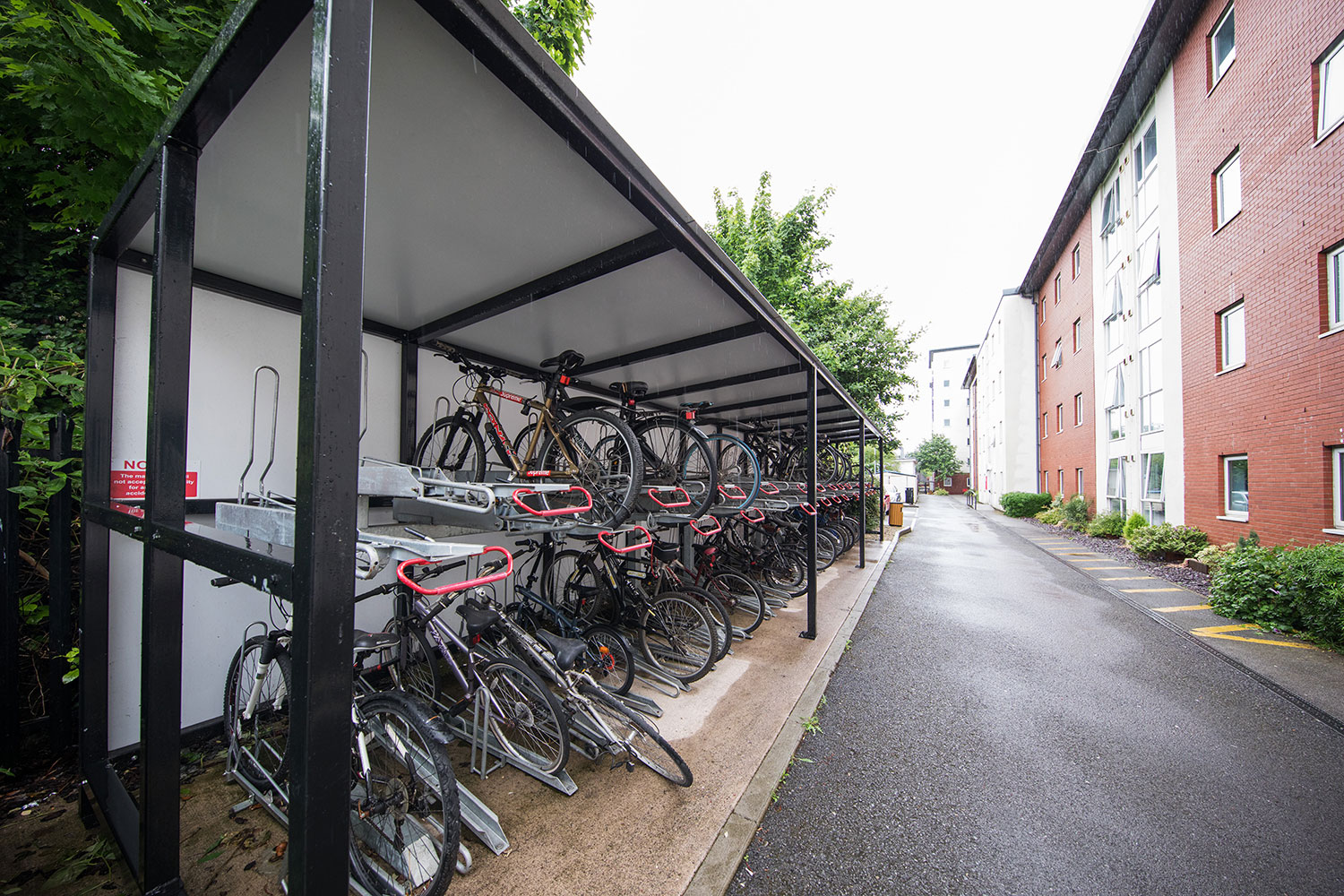 Bike storage area at The Bakery