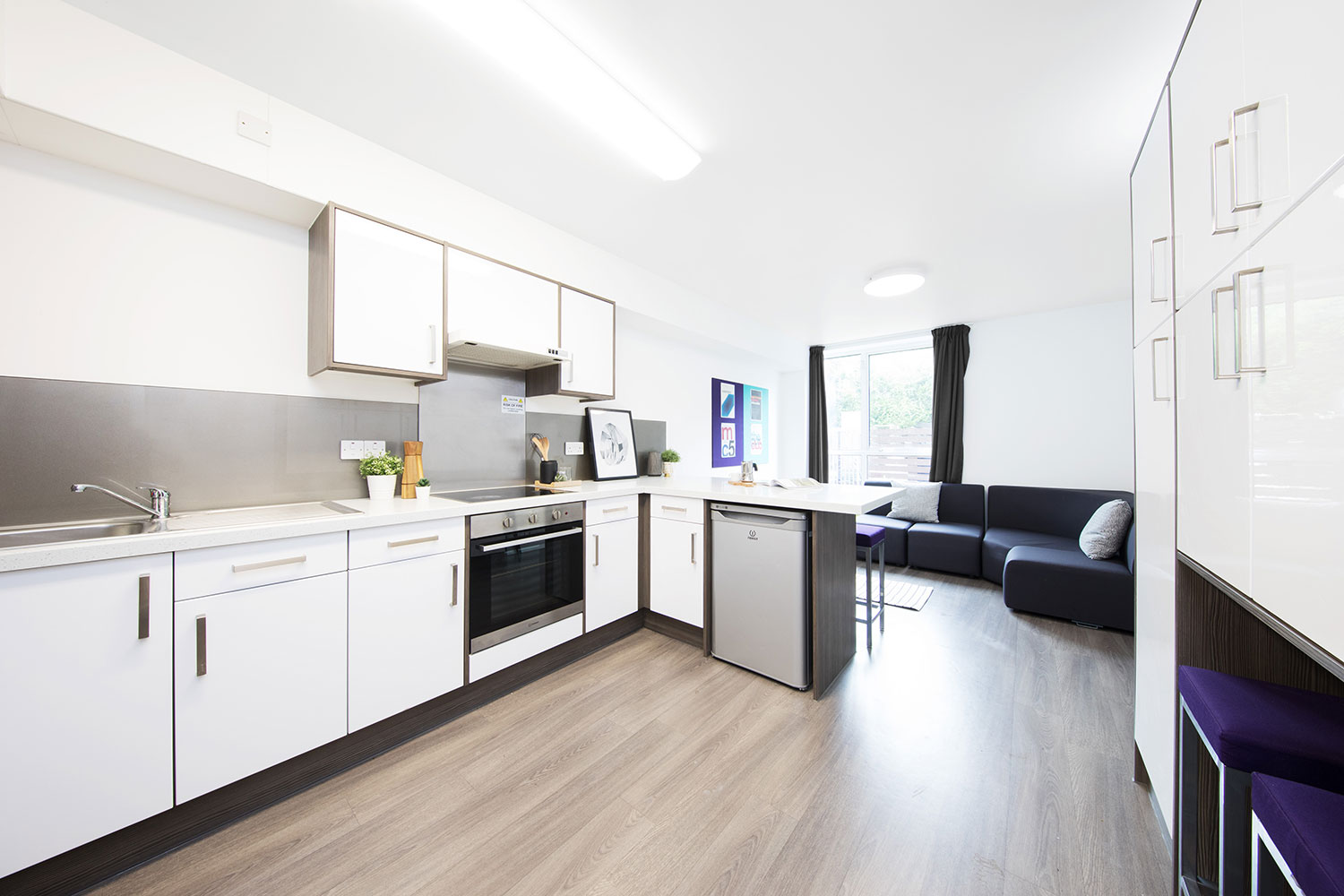 Shared kitchen area at The Bakery