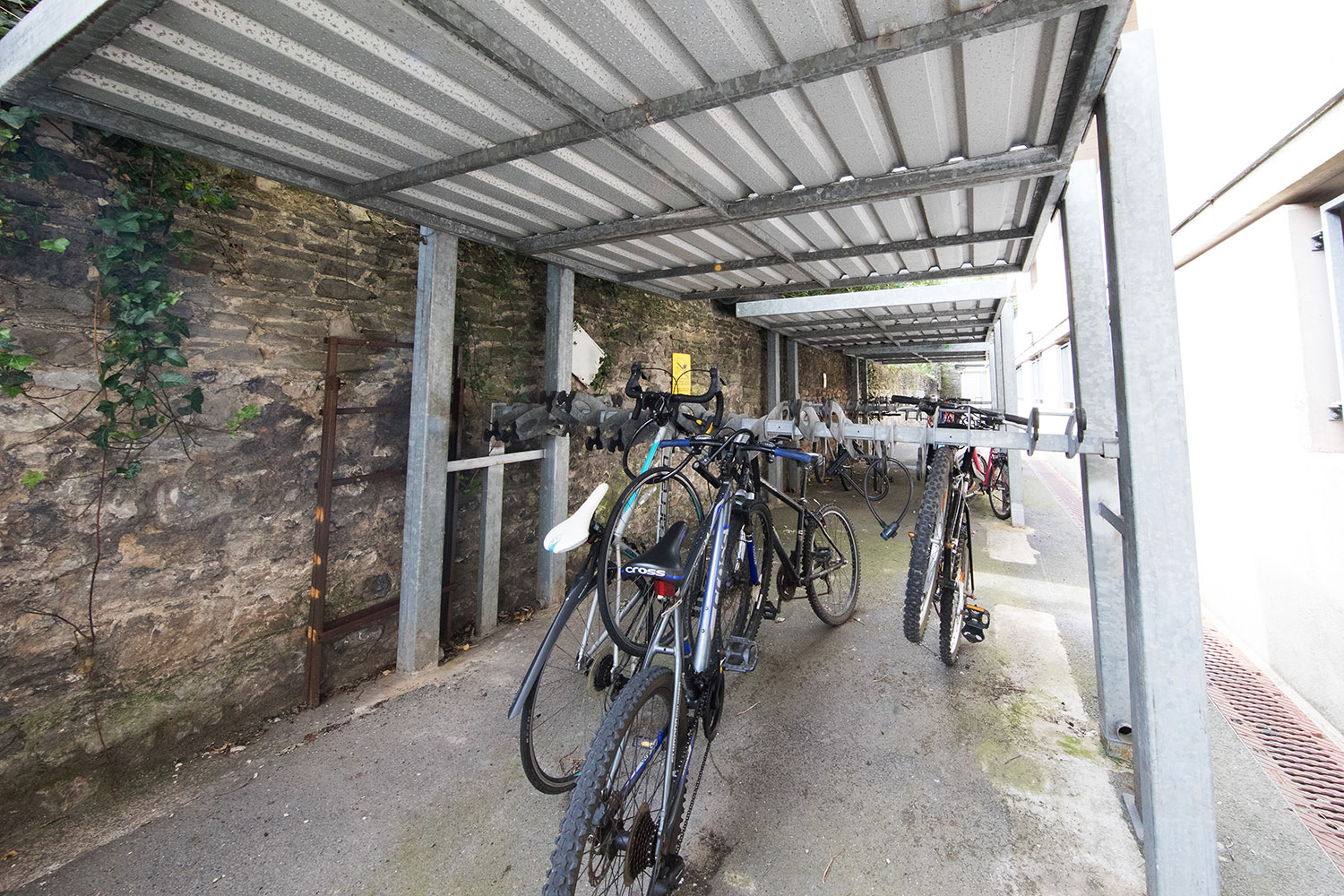 Bike storage at Ty Pont Haearn