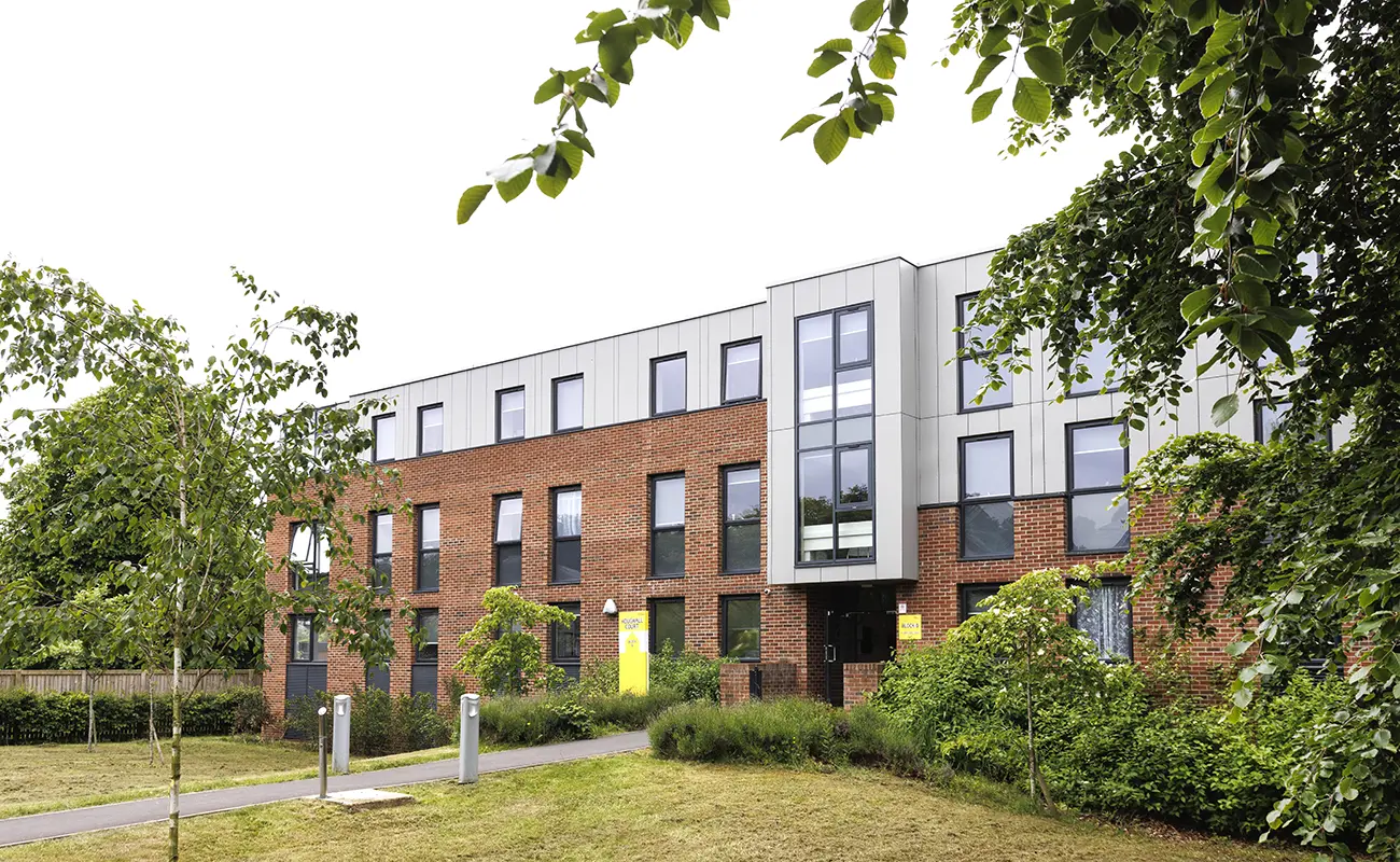 Exterior of the Houghall Court building