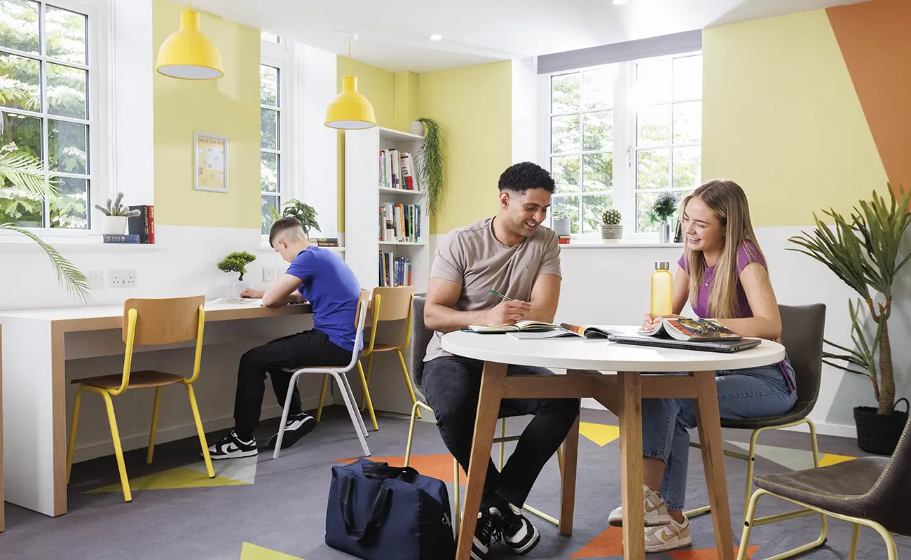 Students in the study area