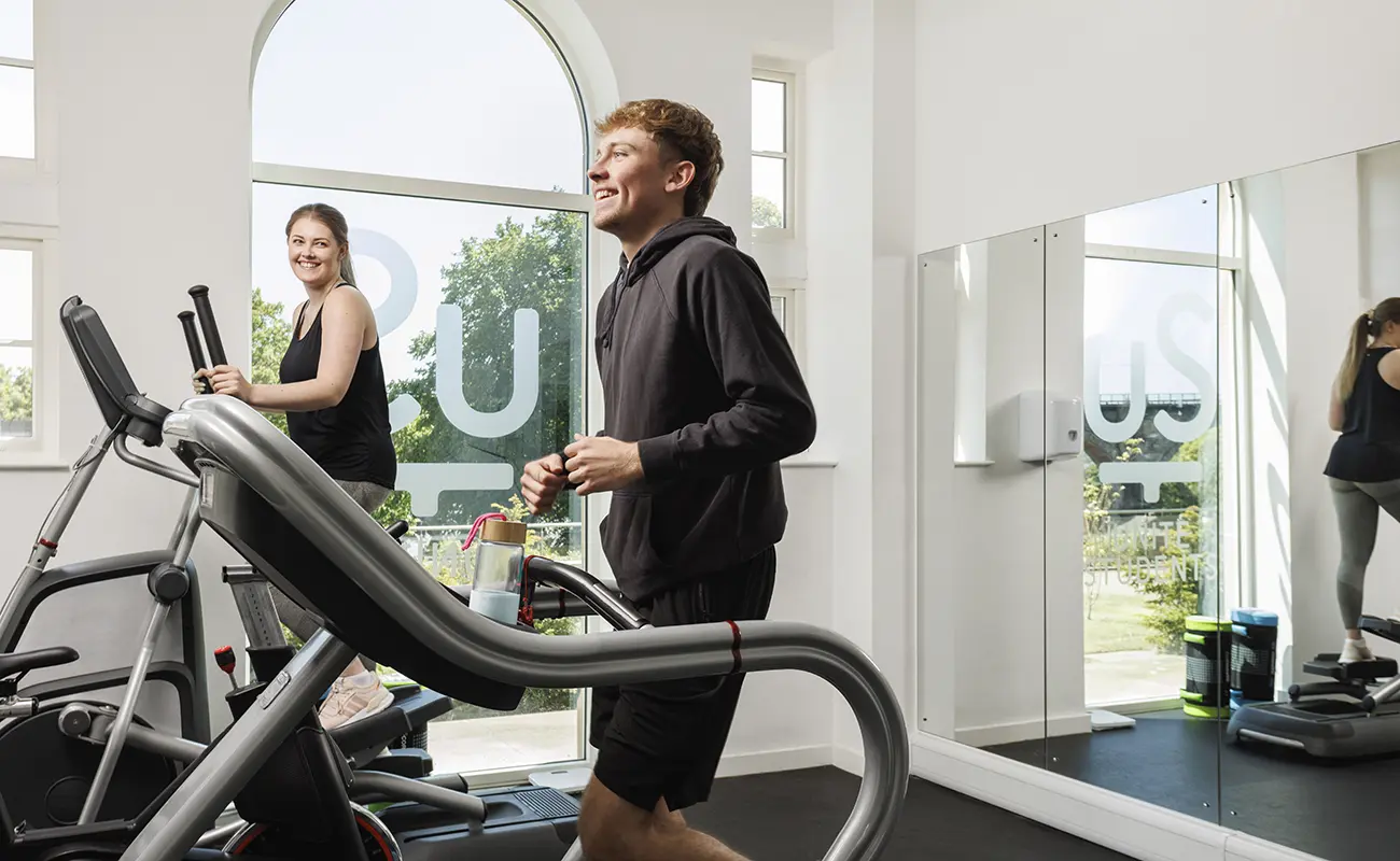 Students in the gym