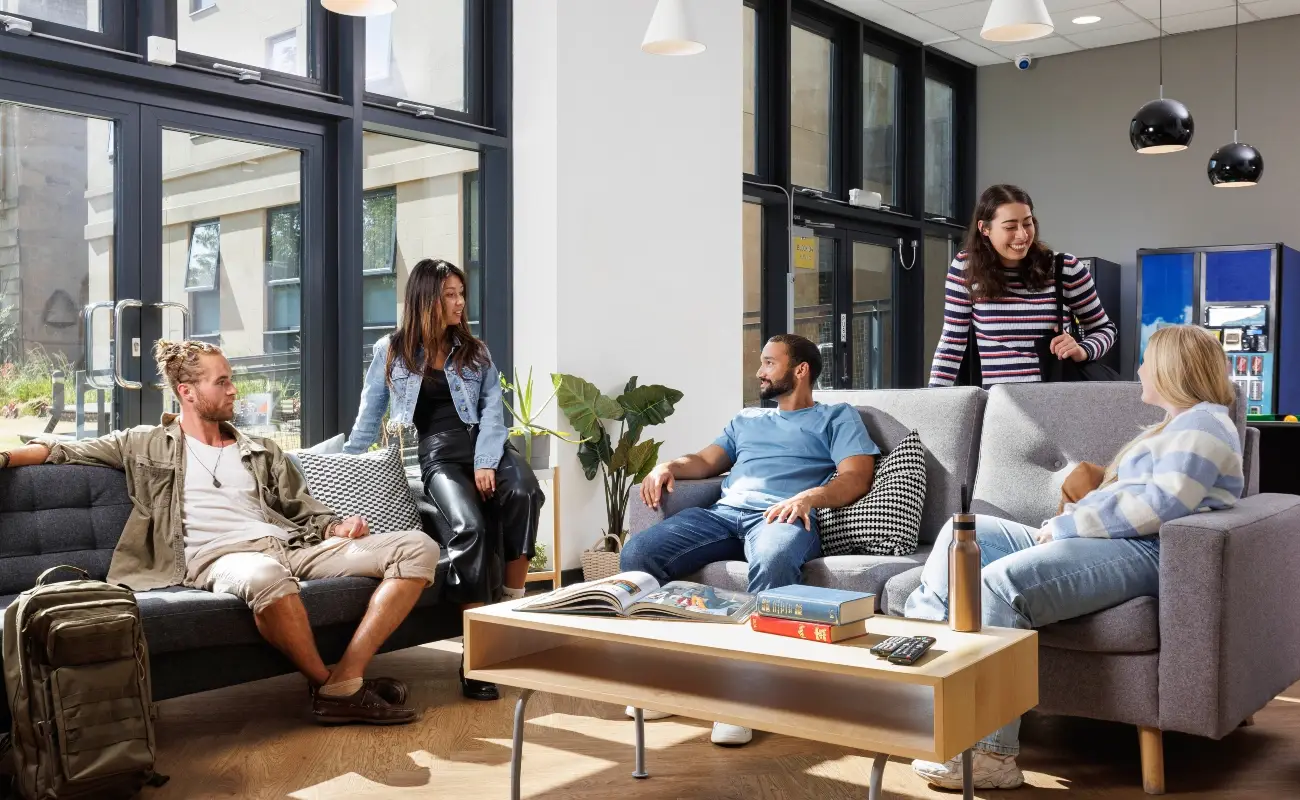 Students in the common room