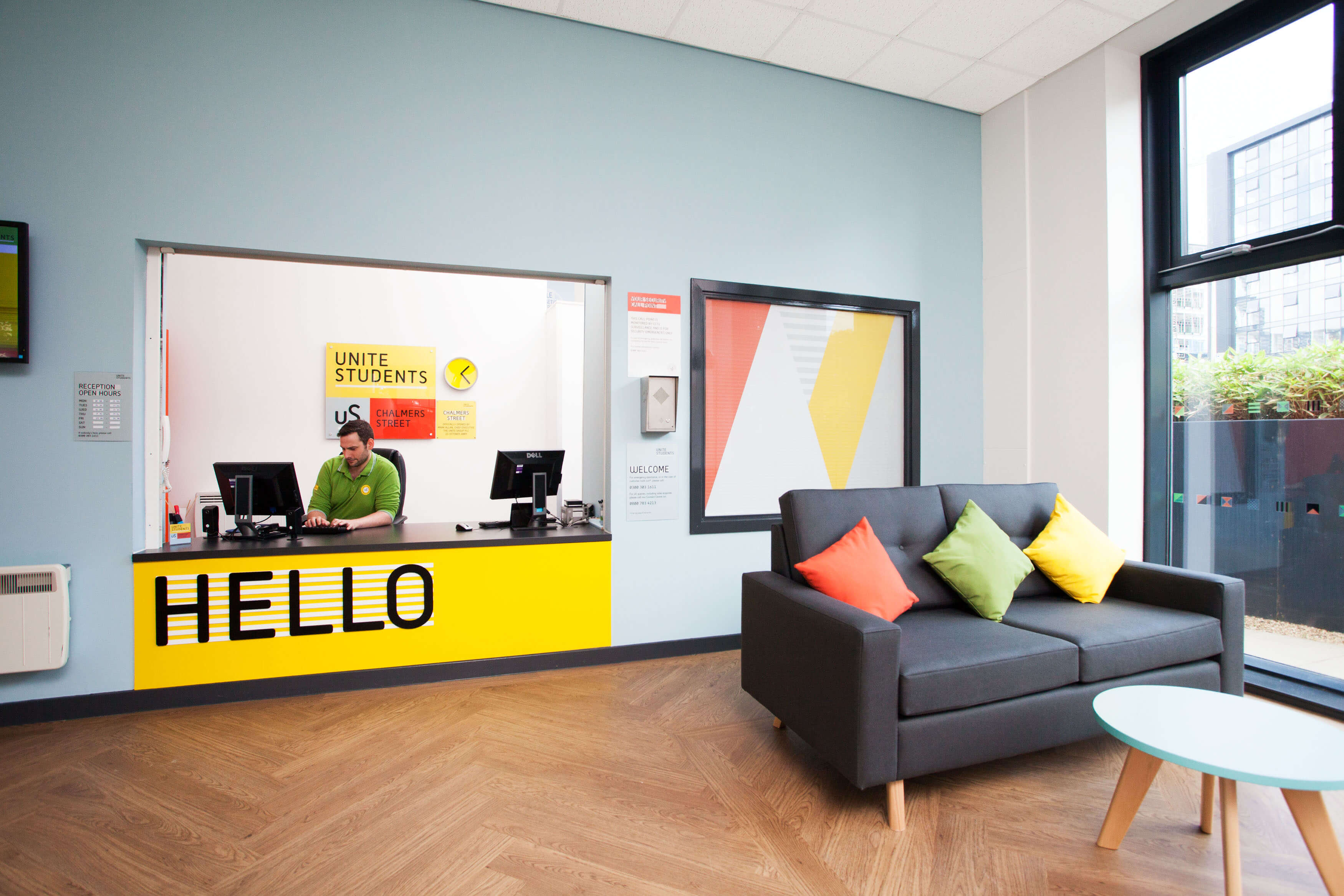 Reception area at Chalmers Street