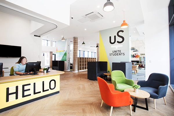 Reception area at Salisbury Court