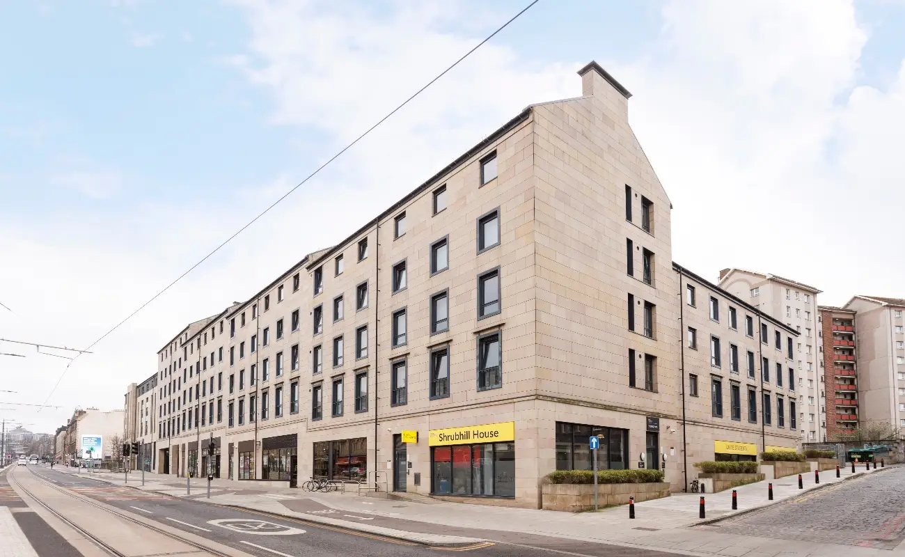 Exterior of the Shrubhill House building