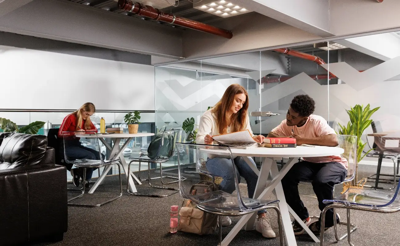 Students in the study area