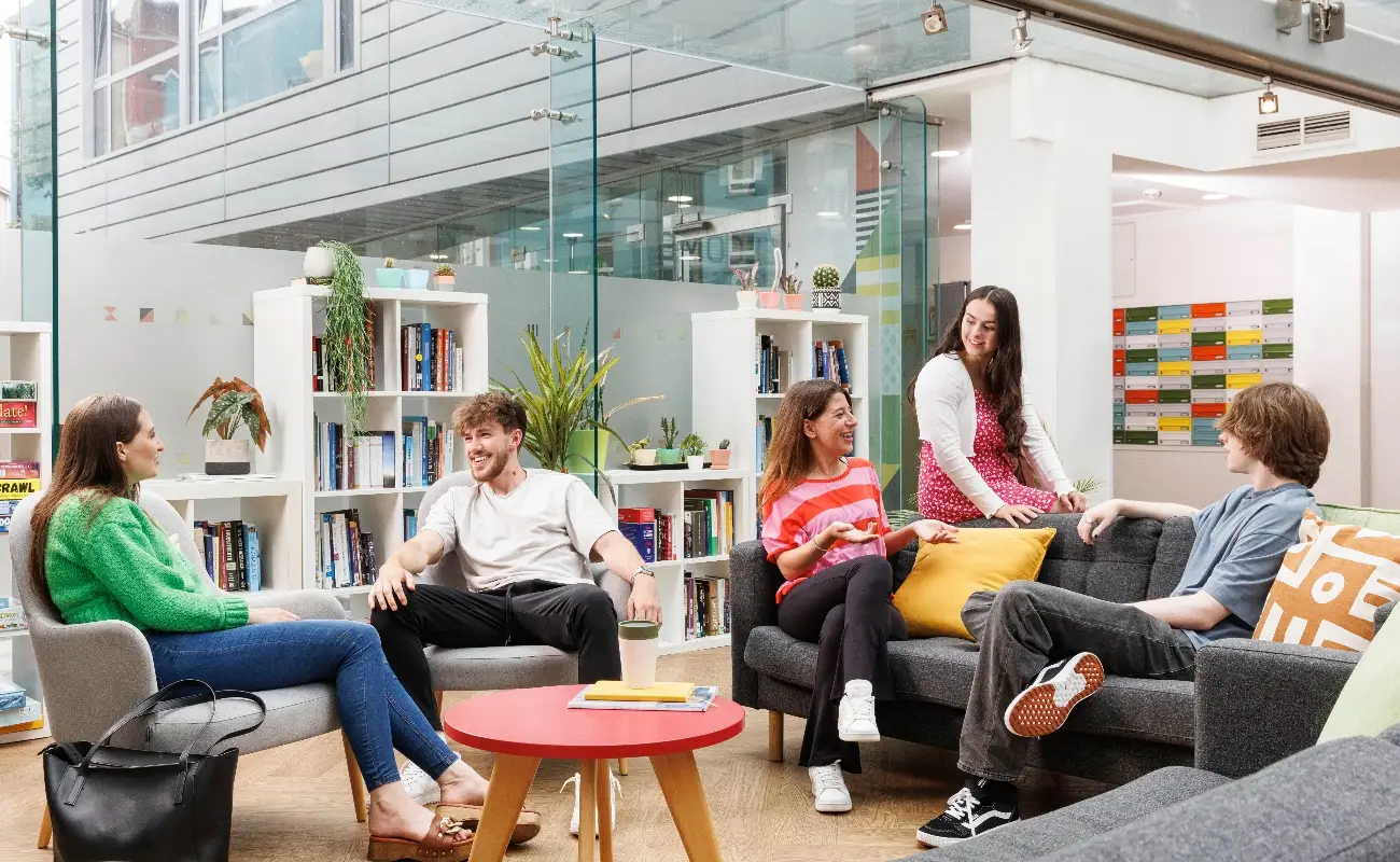 Students in the common room