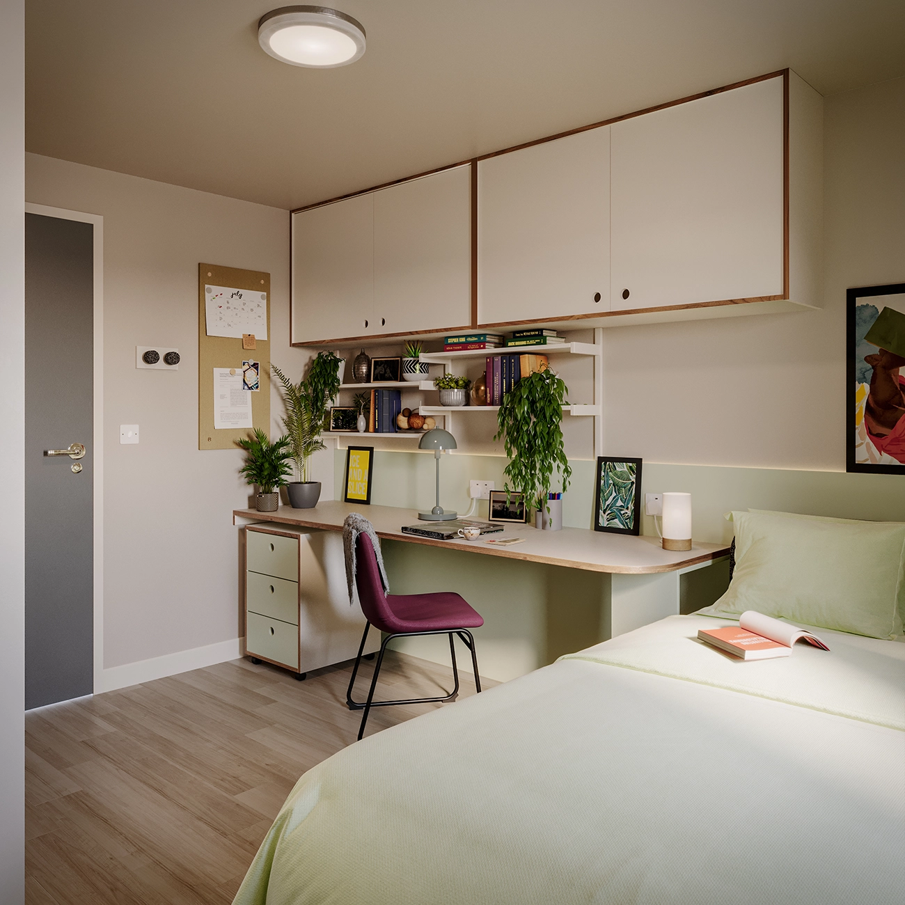 Study space in a non ensuite room (artist's impression)