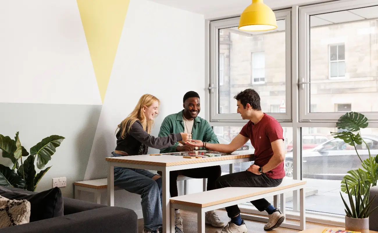 Students in the common room