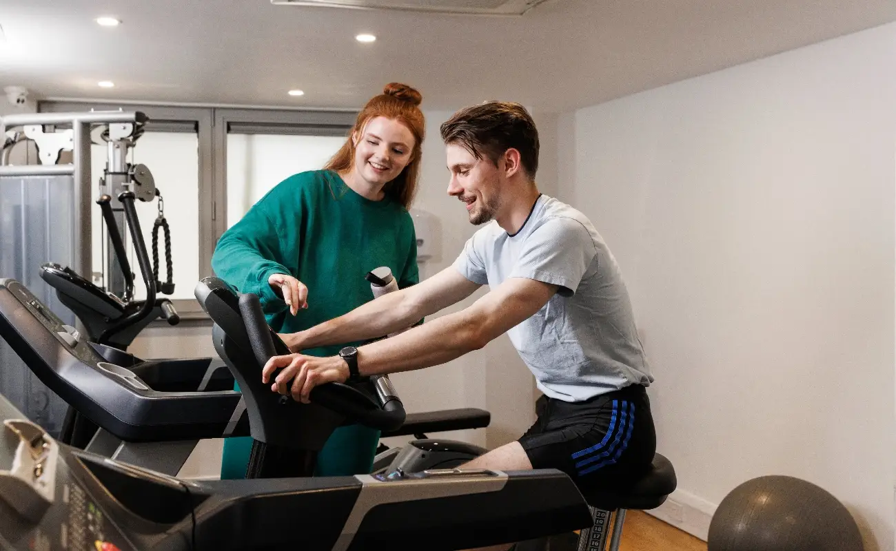 Students in the gym