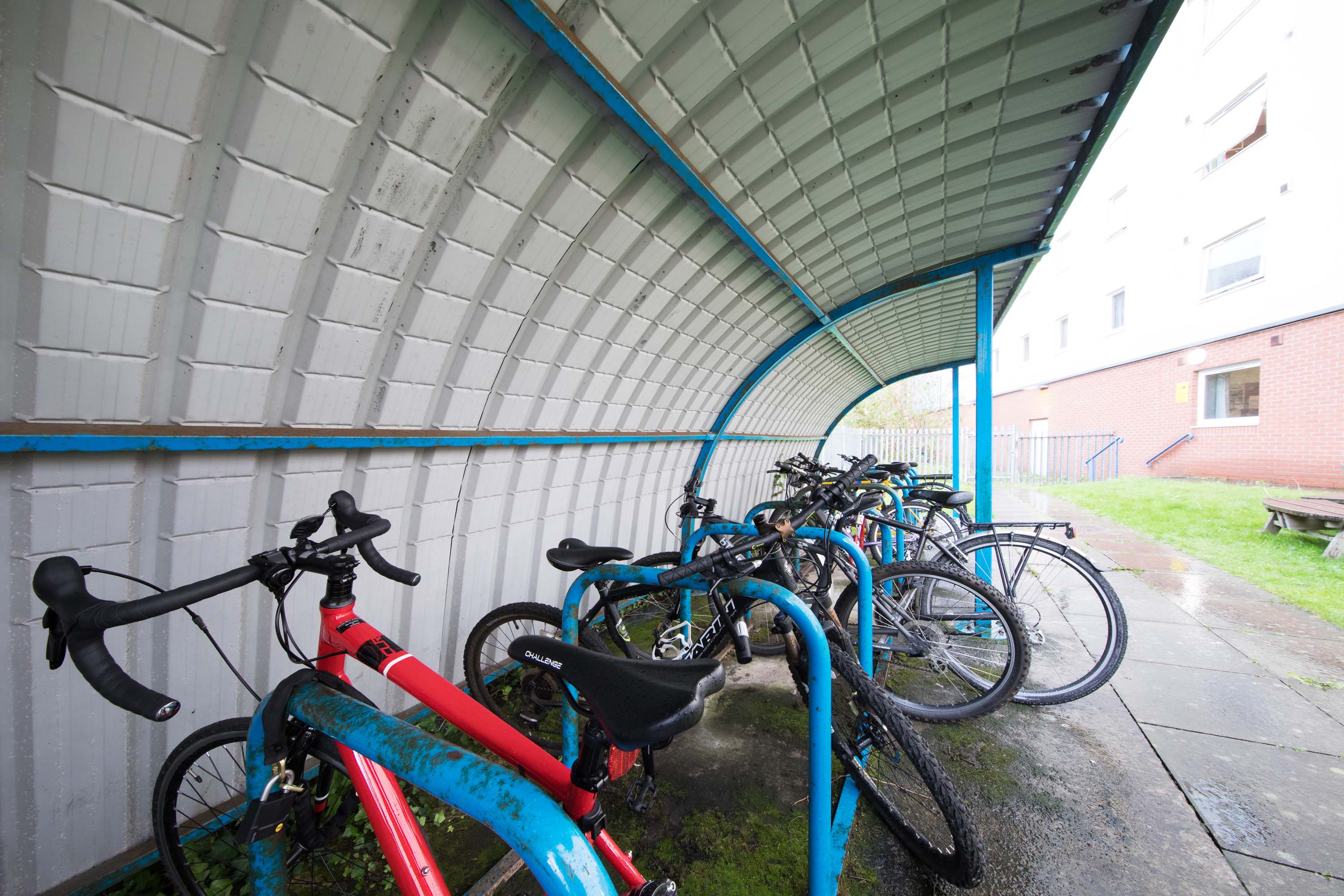 Bikes in a shed