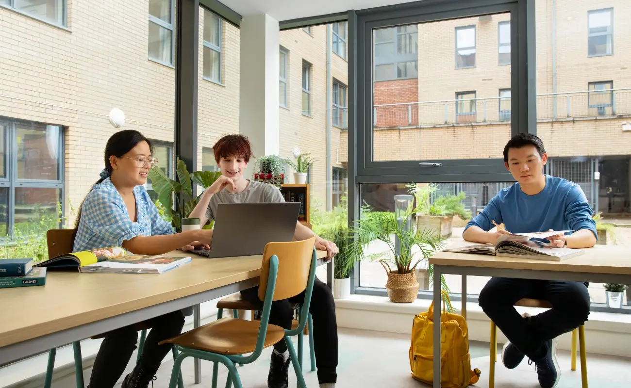 Students in the study area