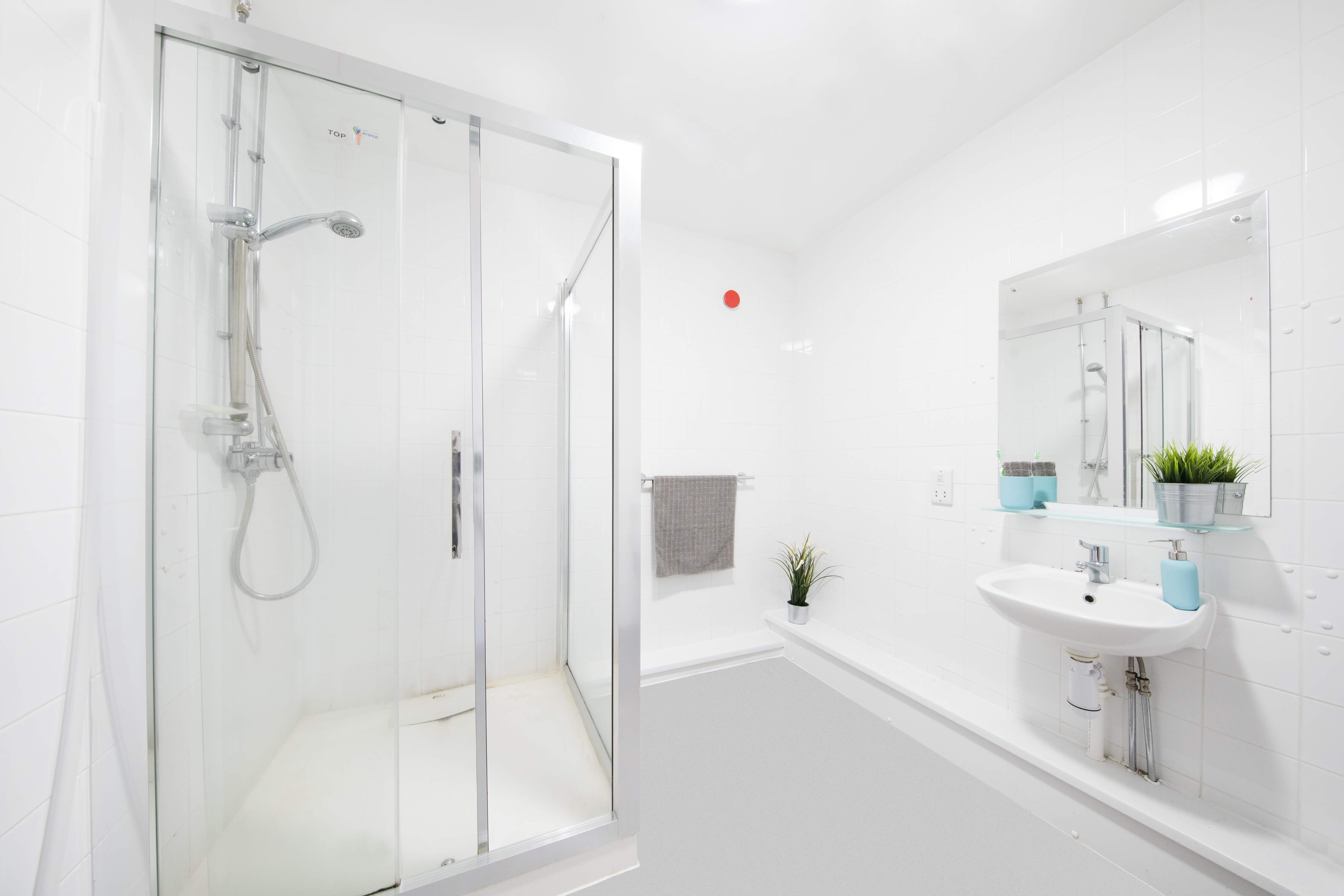 Bathroom with accessible features
