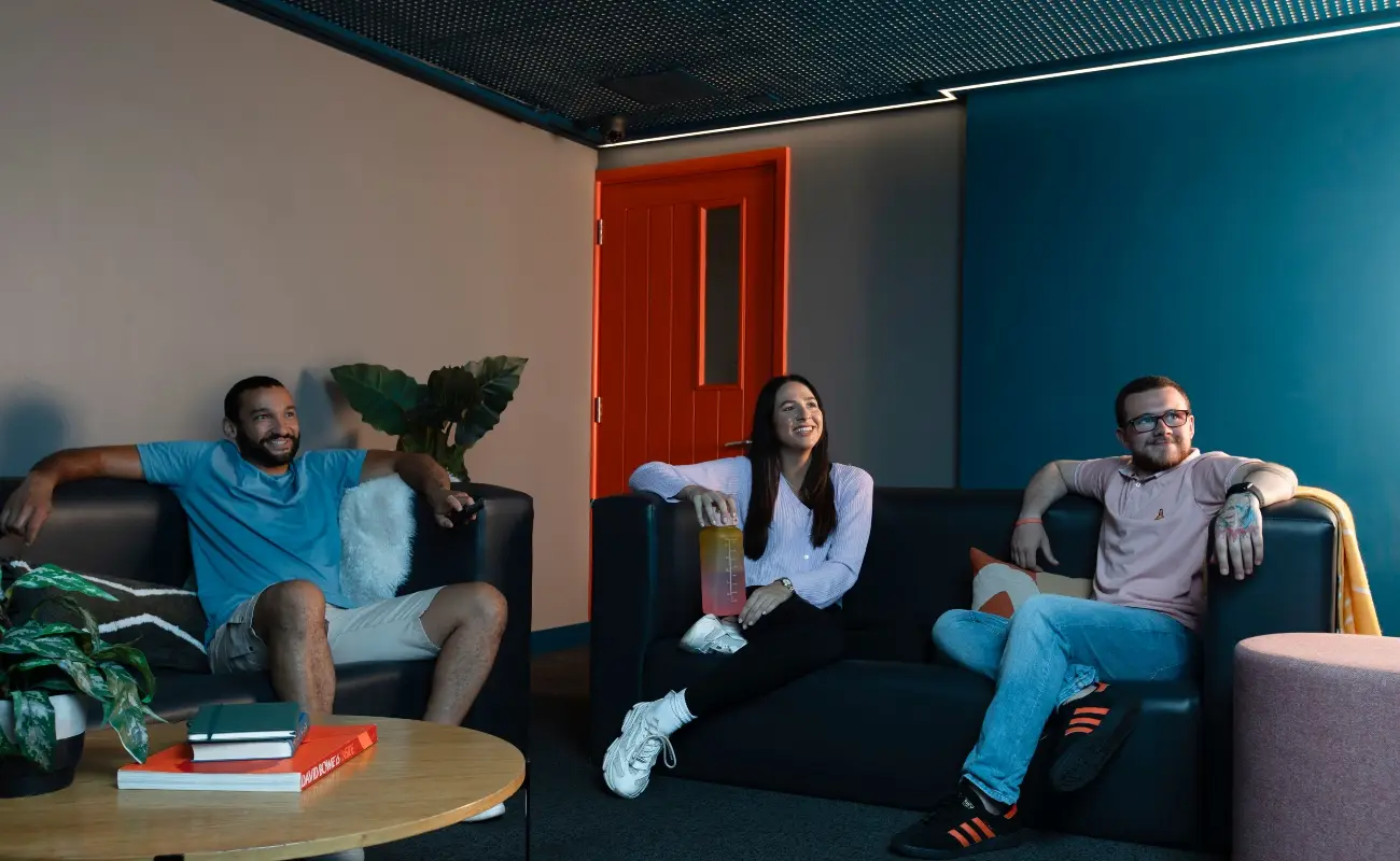 Students in the cinema room