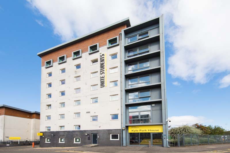 Unite Students accommodation at Kyle Park House in Glasgow