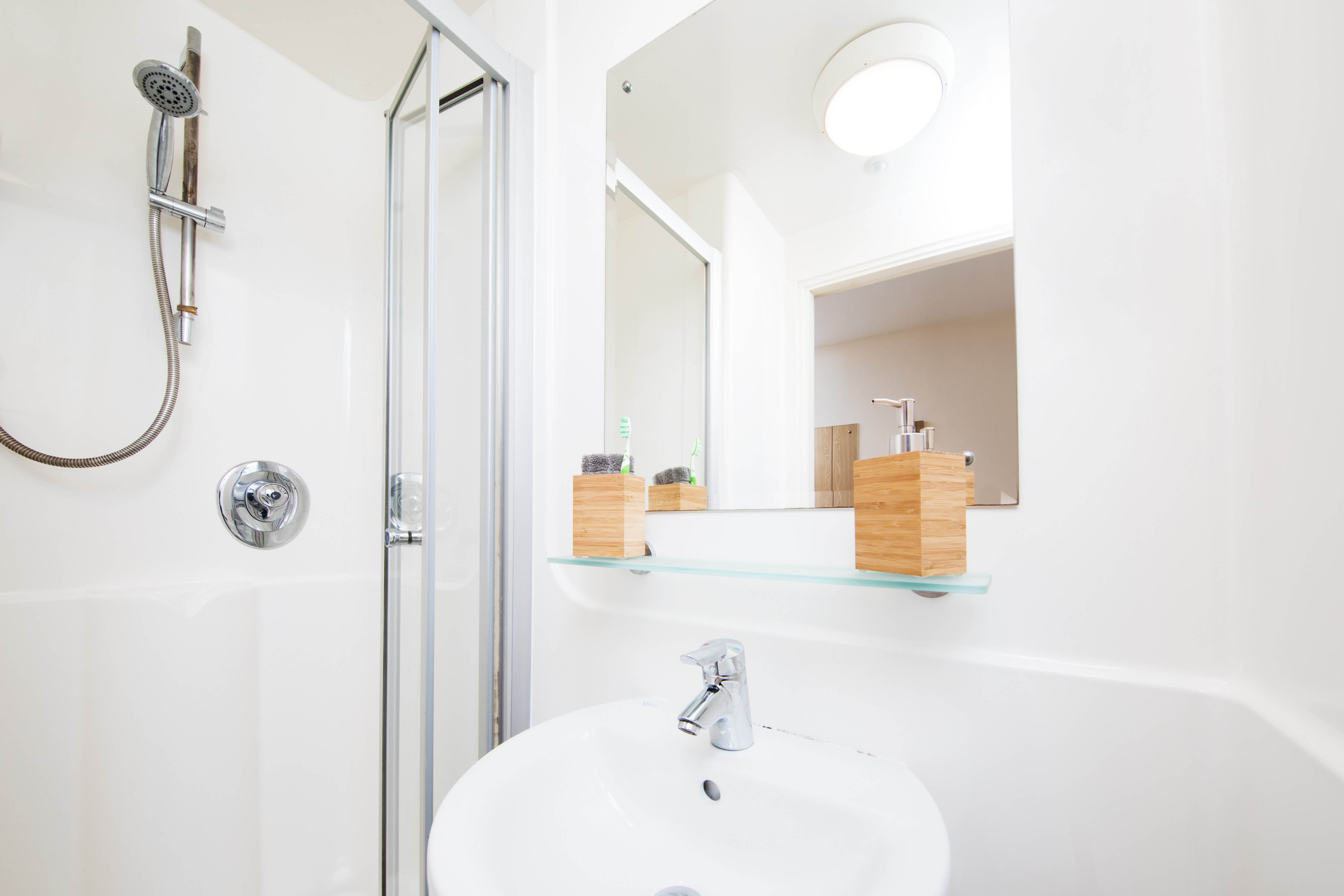 Bathroom shower and sink
