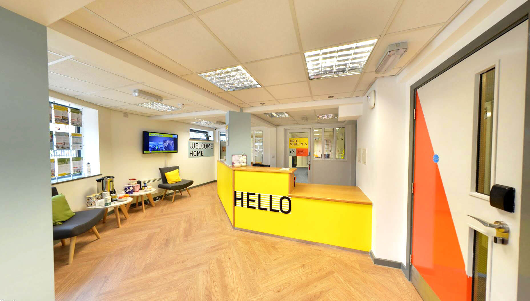Reception area at Thurso Street