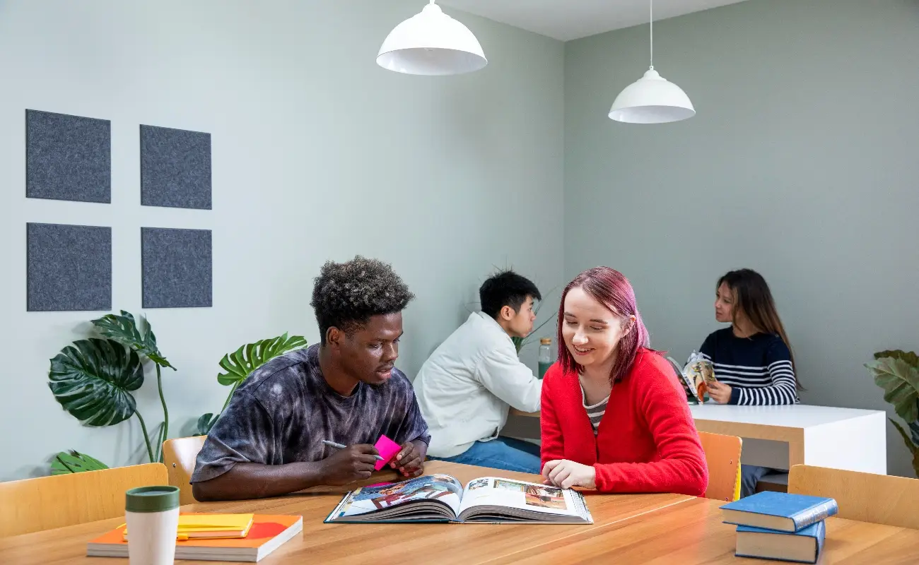 Students in the study area