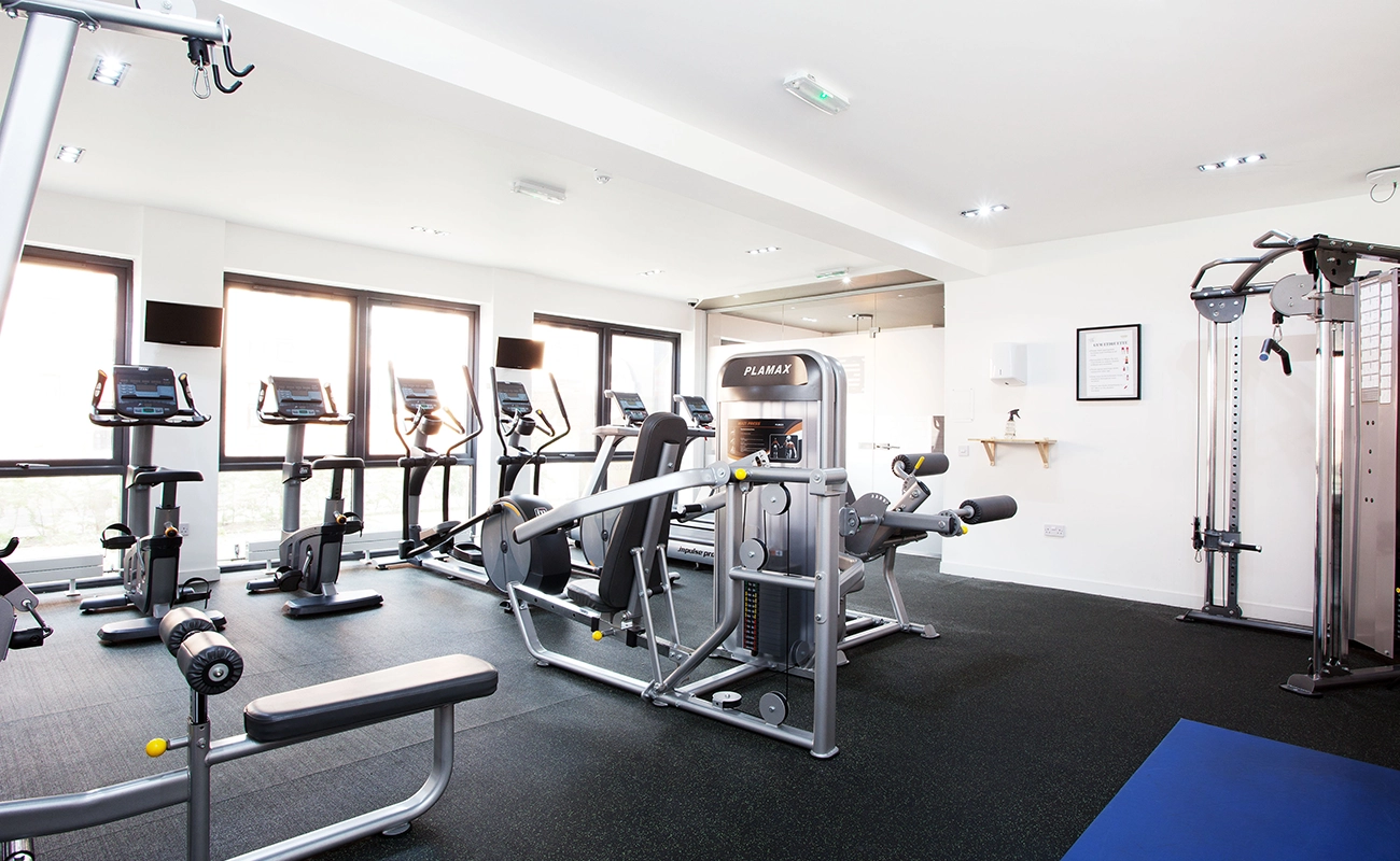 Gym weights and cardio area