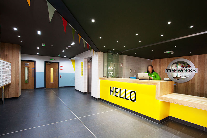 Reception area at Tramworks