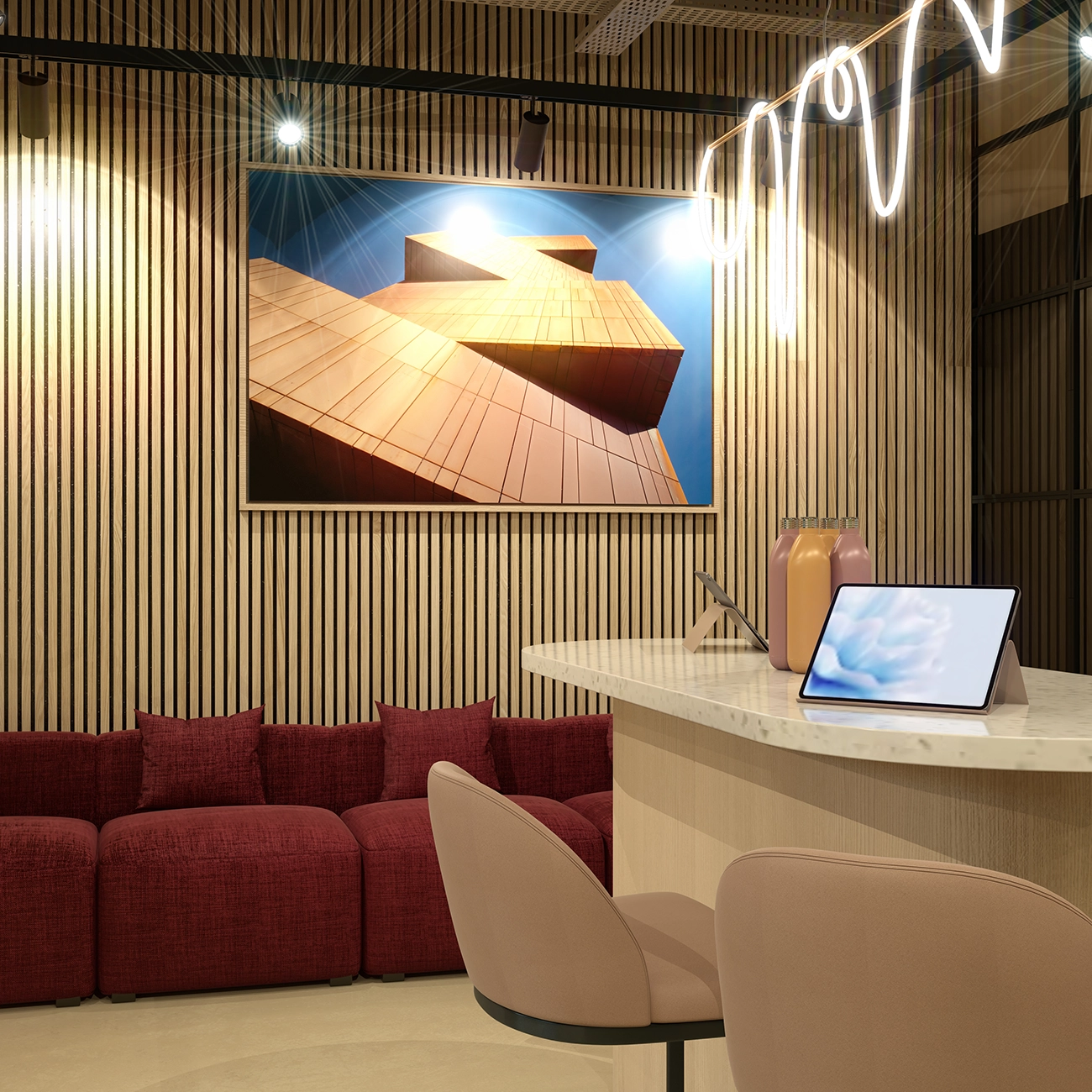 Reception area at Broadcasting Tower